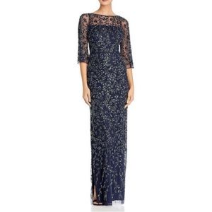 Aidan Mattox Long Sleeve Beaded Dress New Size 8